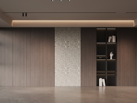 意式背景墙su模型