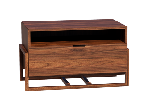  中古床头柜装饰柜角几边几su模型 