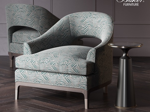  贝克红玉石休闲椅 №6180S &amp; 贝克维里迪3d模型 