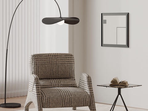  现代躺椅 休闲椅 布艺沙发椅su模型 