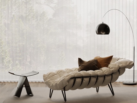  现代躺椅 沙发椅su模型 