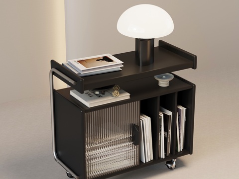 现代边几 书架su模型