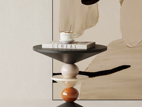 现代极简边几su模型