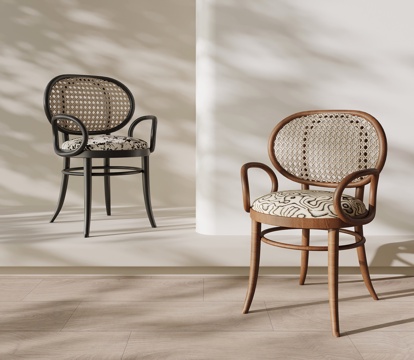  法式中古椅子 单体 餐椅3d模型 