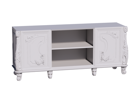  欧式电视柜装饰柜su模型 