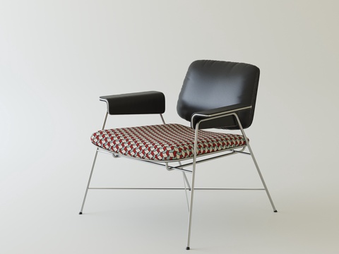  北欧中古单椅su模型 