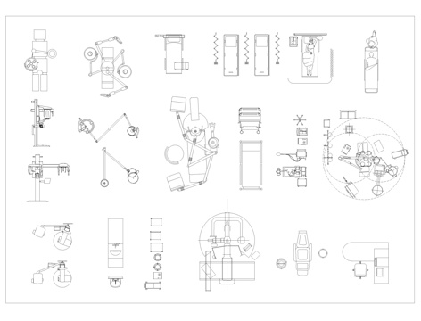  医疗器材设备CAD图库cad施工图 
