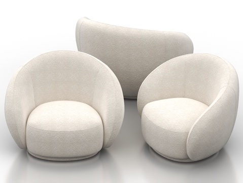  单人沙发 布艺沙发 休闲沙发 沙发椅 扶手椅 扶手沙发3d模型 