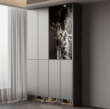 意式鞋柜 入户玄关柜su模型