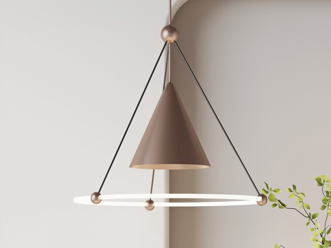 现代意式吊灯 鱼线吊灯su模型