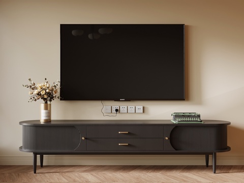  法式复古电视柜3d模型 