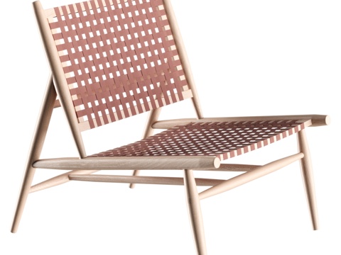 现代藤编椅 户外休闲椅 户外椅 编织休闲椅 躺椅su模型