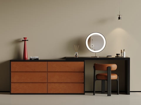  现代梳妆台3d模型 