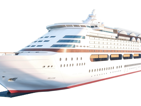 豪华游轮su模型