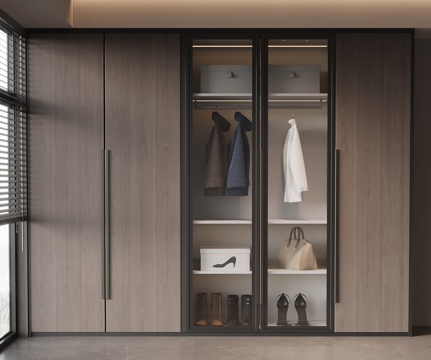  现代意式衣柜su模型 