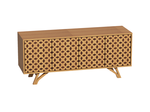  现代电视柜装饰柜su模型 