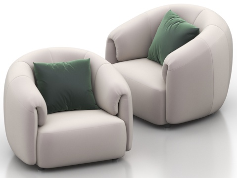  单人沙发 扶手沙发 扶手椅 休闲椅 单椅 休闲沙发3d模型 