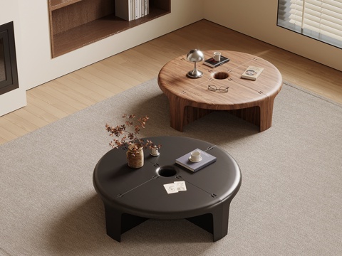  中古风茶几su模型 