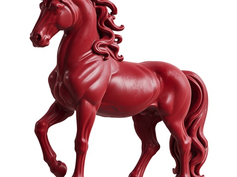  红骏马3d模型 