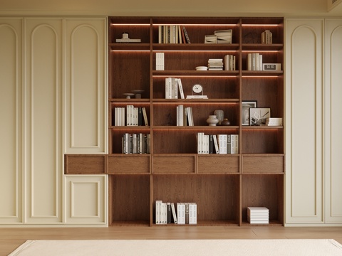  现代书柜su模型 