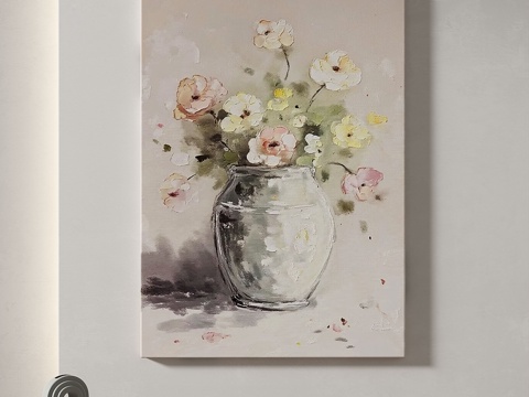  现代，轻奢，肌理，油画，田园，装饰画3d模型 