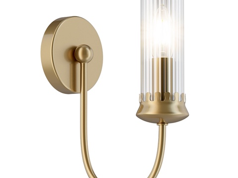  现代轻奢金属装饰壁灯3d模型 