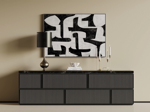  现代边柜 玄关柜3d模型 