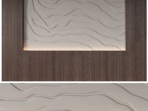 皮雕造型背景墙 装饰背景墙 造型墙su模型