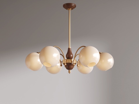 法式中古风吊灯su模型