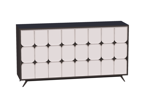  现代电视柜装饰柜su模型 