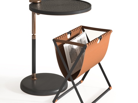  轻奢组合沙发边几3d模型 