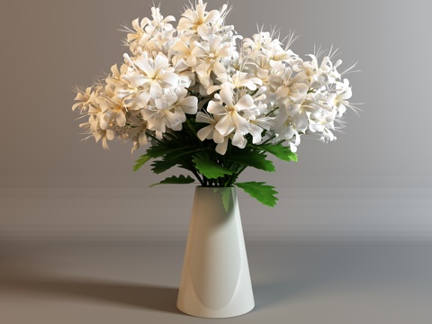  现代植物花饰品3d模型 