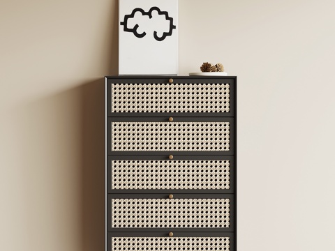 法式复古边柜 斗柜 高柜su模型