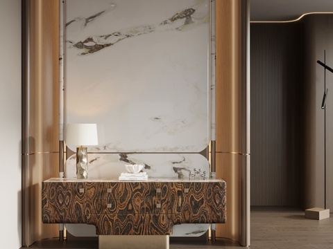  现代玄关 玄关柜 边柜su模型 