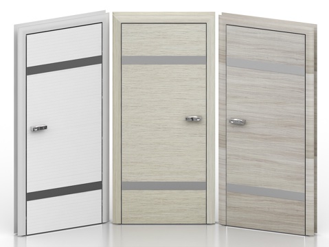  木门 单开门 入户门 会议室门 实木门 卧室门3d模型 