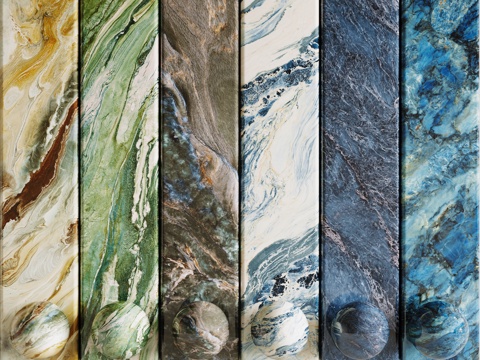  现代轻奢石材 大理石 岩石 奢石 宝格丽3d模型 