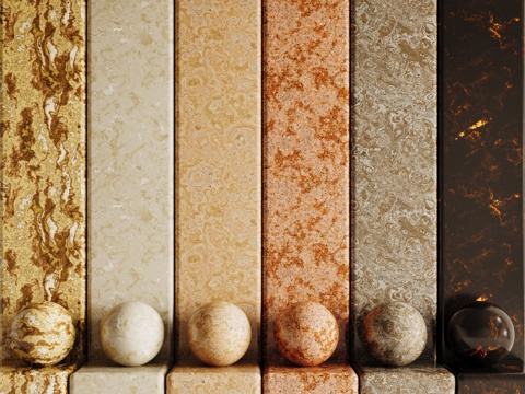  现代轻奢石材 大理石 岩石 奢石 宝格丽3d模型 