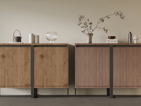 中古风玄关柜 边柜su模型