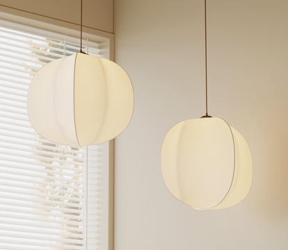 现代吊灯 新中式吊灯 灯笼su模型