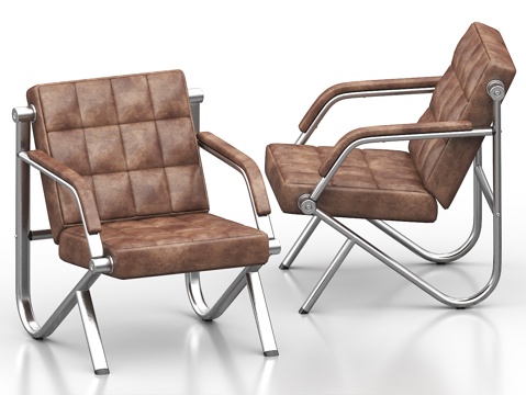  扶手椅 休闲椅 扶手沙发 单人沙发 沙发椅 休闲椅 皮革沙发3d模型 