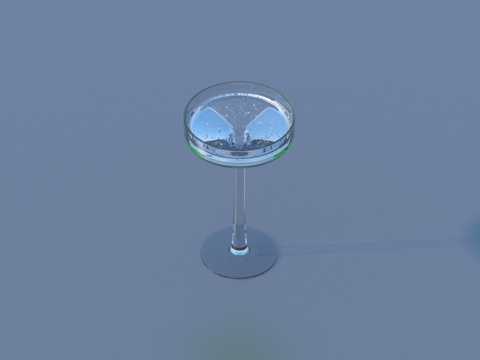  玻璃水杯3d模型 