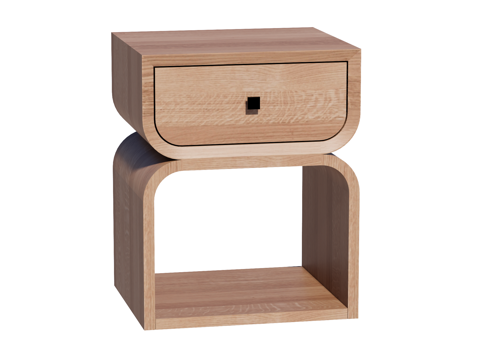  中古床头柜装饰柜角几边几su模型 