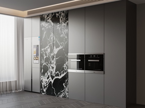 现代冰箱柜 橱柜su模型