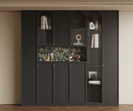  法式复古餐边柜 边柜 玄关柜3d模型 