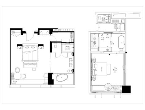 标准客房方案CAD合集cad施工图