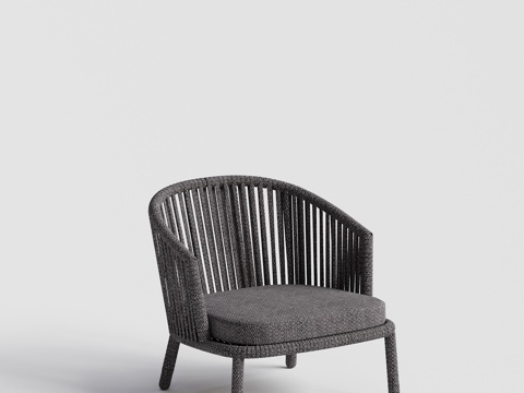  cane-line 现代庭院 花园餐椅 单人椅 休闲椅组合3d模型 