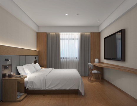  酒店客房大床房商务房宿舍全季3d模型 