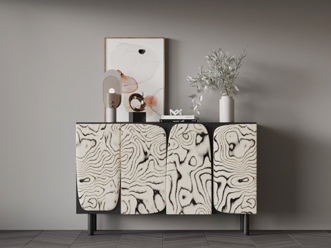 现代意式玄关柜su模型