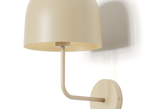  现代奶油风玻璃壁灯3d模型 