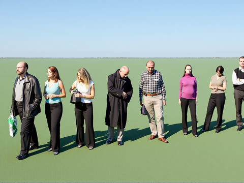  人物集合su模型 